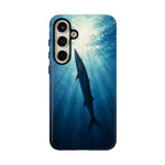 Barracuda Silhouette Phone Case, Sunlit Marine Art Tough Cover