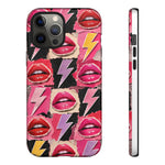 Pop Art Lips and Lightning Bolt Phone Case
