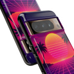 Classic Grid Sunset Vaporwave Art Tough Phone Case