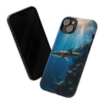 Cobia Reef Phone Case, Shaft of Light Ocean Fishing Tough Cover