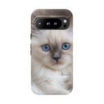 Ragdoll Kitten Phone Case, Blue Eyes Macro Portrait Cover, Gift