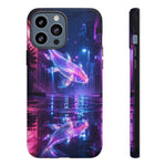 Neon Koi Reflection Vaporwave phone case | Tough Cover