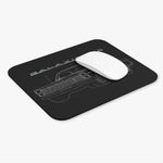 1965 Galaxie 500 Outline Car Mouse Pad | Vintage Car Illustration