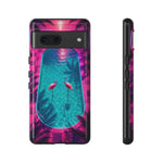 Neon Flamingo Pool Vaporwave Art Tough Phone Case