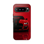 Red Mustang Art Phone Case, GT500 American Muscle Car Tough Cover