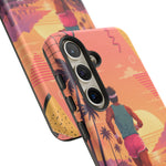 Retro Runner Sunset phone case | 80s Vaporwave jogging design