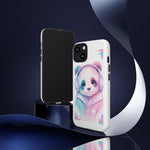 Pastel Panda Phone Case, Glitch Color Block Cover