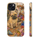 Guilty French Bulldog Phone Case, Confetti Watercolor Cover