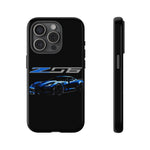 Blue C7 Z06 Sports Car Tough Phone Case Track Style Cover Gift