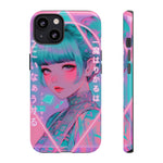 Neon Cyber Geisha phone case | Tough Case