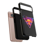 Synthwave Sunset Triangle Phone Case Retro Vaporwave Case
