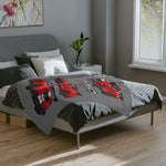 Red GT350 2025 Car Illustration Microfiber Blanket | Sports Muscle Car