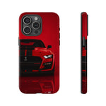 Red Mustang Art Phone Case, GT500 American Muscle Car Tough Cover