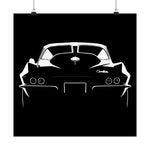 1963 Corvette Split Window Poster Classic Sting Ray Rear View Wall Art