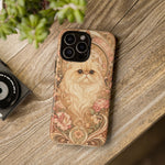 Persian Cat Floral Art Nouveau Tough Phone Case