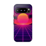 Classic Grid Sunset Vaporwave Art Tough Phone Case