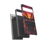 1969 Charger Sunset Tough Phone Case - Palm Silhouette Poster