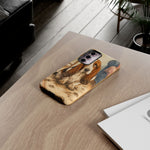 Guilty Basset Hound Phone Case, Muddy Watercolor Art Cover
