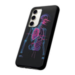 Neon Anatomical Skeleton Phone Case | Internal Displacement Art