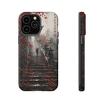 Rainy Temple Stairs Autumn Phone Case Ink Art Tough Case
