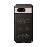 Trans Am Phone Case Black Gold, Three-View Vector Tough Cover