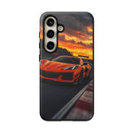 Orange C8 Z06 Flat Plane V8 Speed Art Tough Phone Case