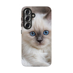 Ragdoll Kitten Phone Case, Blue Eyes Macro Portrait Cover, Gift