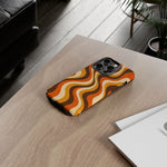 Groovy Wave Lines Retro Art Tough Phone Case