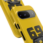 1969 Camaro Z28 Yellow Front View Muscle Car Tough Phone Case