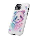 Pastel Panda Phone Case, Glitch Color Block Cover