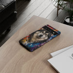 Alaskan Malamute Portrait Tough Phone Case - Vivid Paint Splatter