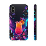 Neon Cocktail Phone Case | Retro 80s Tropical Drink Art