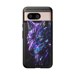 Holographic Wolf Phone Case, Fractured Prism Iridescent Cover