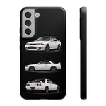 R32 Skyline Phone Case White, Three-View Vector Cover, Gift GTR Fans