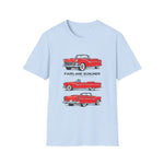 1955 Fairlane Sunliner Classic Car T-Shirt | Vintage Red Convertible
