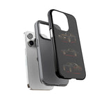 Trans Am Phone Case Black Gold, Three-View Vector Tough Cover