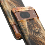 Maine Coon Forest King Watercolor Art Tough Cat Phone Case