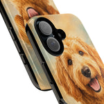 Goldendoodle Fluffy Curls Portrait Art Tough Phone Case