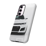 White Camaro Phone Case, ZL1 American Muscle Car Tough Cover for Men