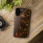 Tabby Cat on Christmas Tree phone case | Tough Case