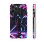 Neon Samurai Katana Rain Vaporwave Art Tough Phone Case