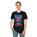 1994 Supra MK4 Cyan Magenta Retrowave Beach Sunset T-Shirt JDM Fan Gift