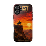 Western Sunset Cowboy Phone Case | Rugged Protective Cover