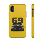 1969 Camaro Z28 Yellow Front View Muscle Car Tough Phone Case