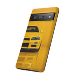 Yellow Skyline Phone Case, R34 GTR 90s JDM Legend Tough Cover for Men Gift