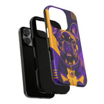 French Bulldog Pop-Art Portrait Tough Phone Case - Purple Gold