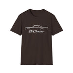 1966 El Camino SS Outline Silhouette Truck T-Shirt Line Art Emblem Car Fan Gift Tee