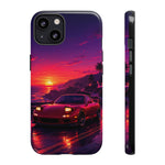 FD RX-7 Retro Sunset Sports Car Tough Case | Neon Vaporwave Beach Drive
