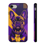 French Bulldog Pop-Art Portrait Tough Phone Case - Purple Gold