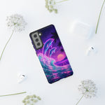 Neon Dolphin Ocean Vaporwave Art Tough Phone Case
